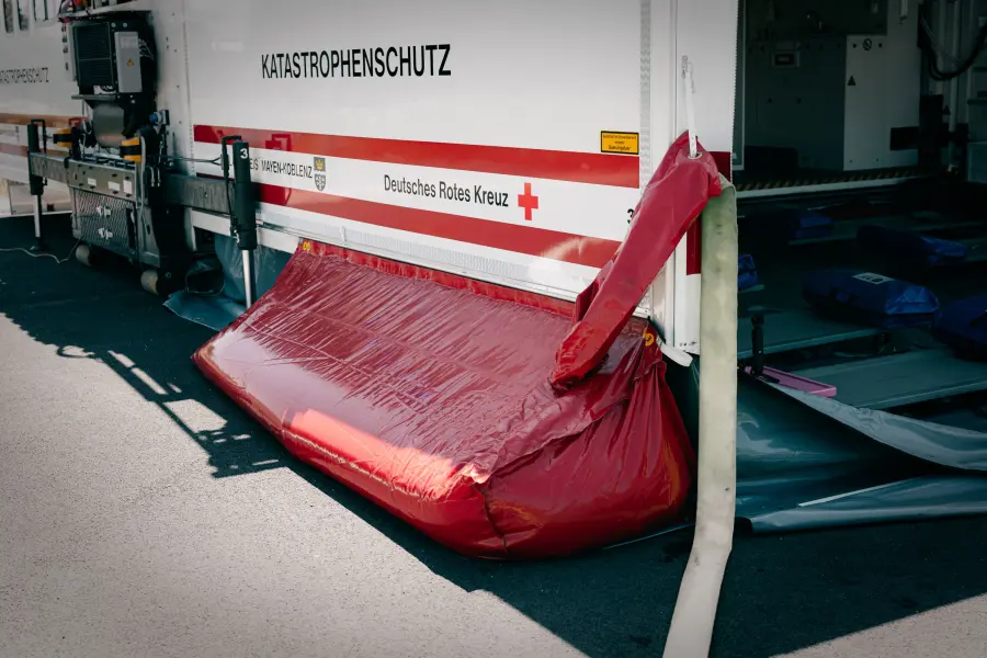 Wassersäcke zum zusätzlichen Beschweren bei Sturm