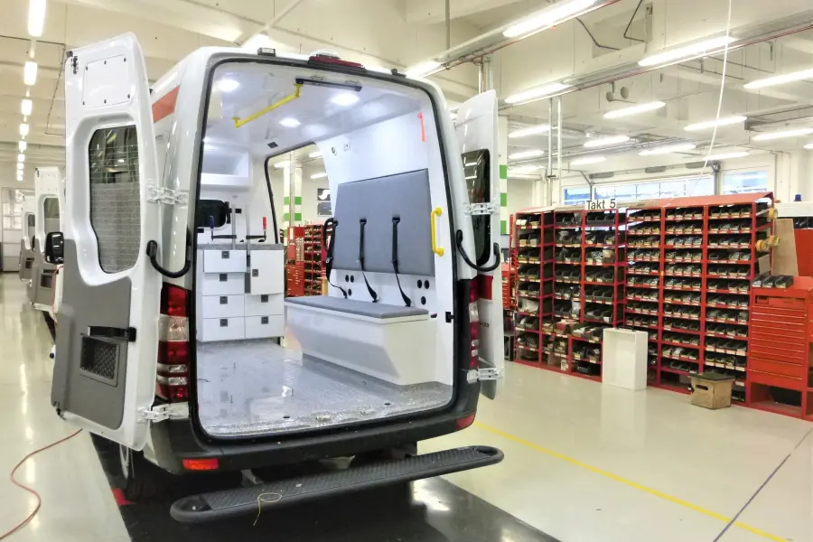 Einblick in die Produktion eines Einsatzfahrzeugs