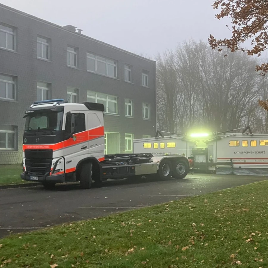 Aufgebautes RMRH System mit Außenbeleuchtung