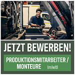 <strong>PRODUKTIONSMITARBEITER / MONTEURE (m/w/ d)</strong> 